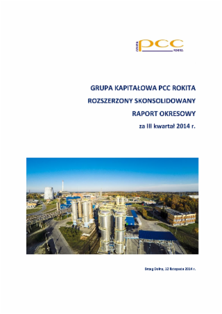 Raport kwartalny za III kwartał 2014